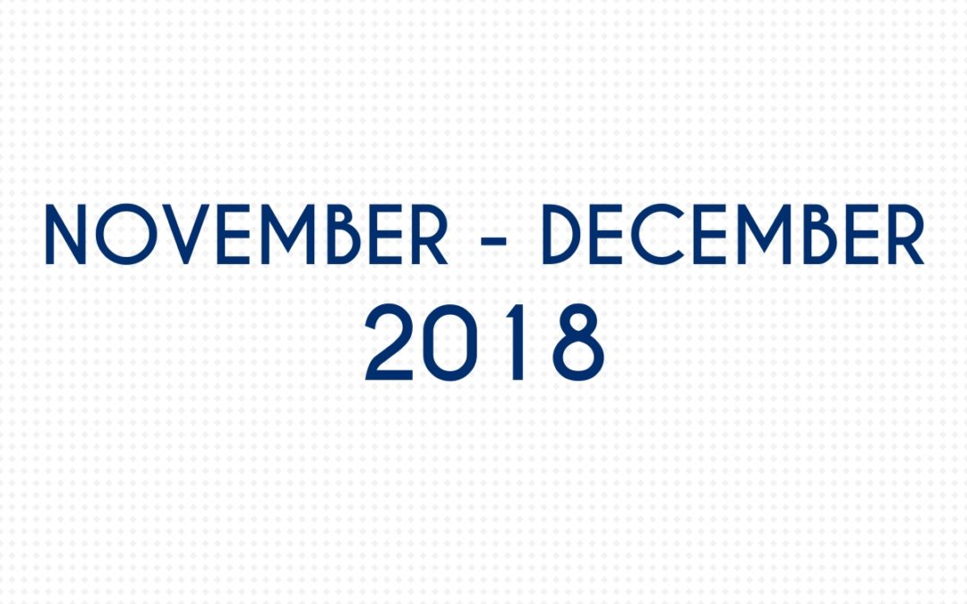 NOVEMBER 2018 – DECEMBER 2018
