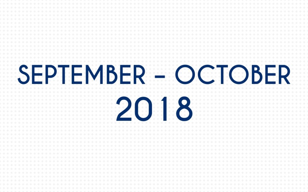 SEPTEMBER 2018 – OCTOBER 2018