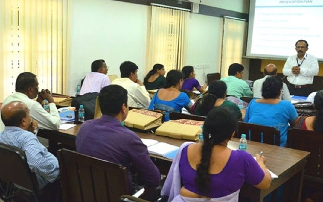 Capt. Shambhu Bhat, Dy. Commissioner of Commercial Taxes, during a Training Session on GST