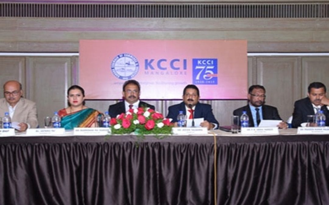 Er. Jeevan Saldanha, the newly elected President of KCCI addressed the Members of the Media