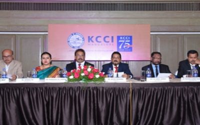 Er. Jeevan Saldanha, the newly elected President of KCCI addressed the Members of the Media